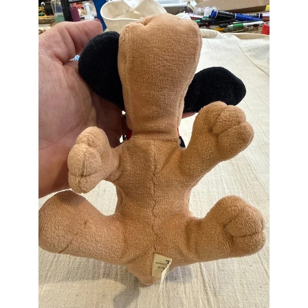 Vintage 1986 Tonka Pound Puppies Tan Black Spotted Dog Plush 8 Inch 9686